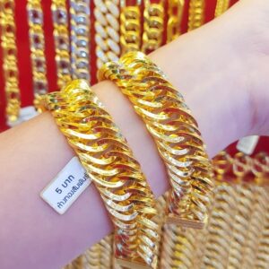 Solid 23K Gold Bracelet 76g (5 Baht).