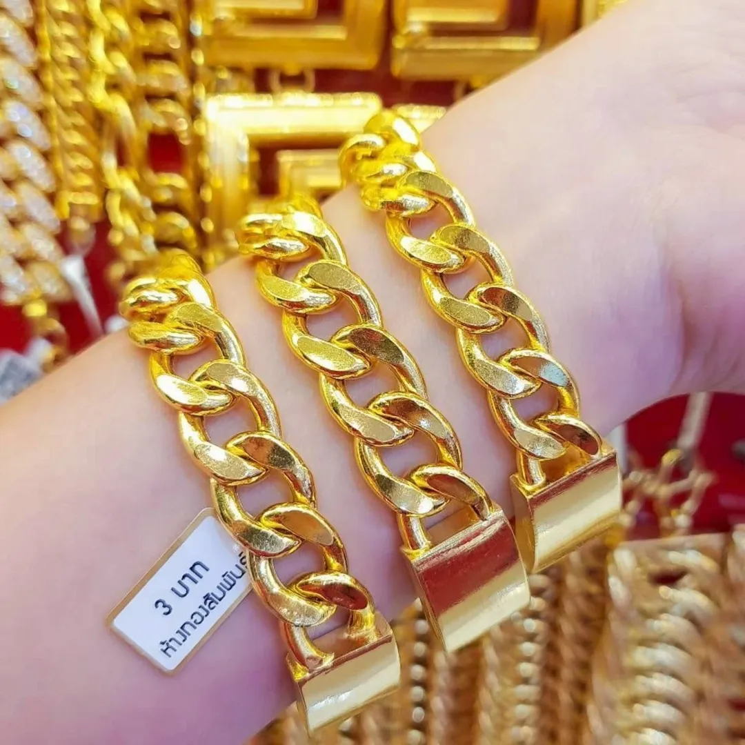 Solid 23K Gold Bracelet 45.6g (3 Baht).