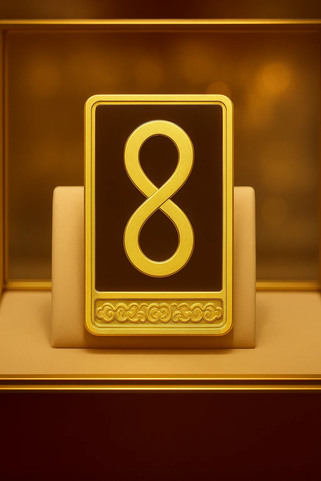 A visual size comparison of 23k Thai gold bullion bars, showing fractional, 1 Baht (15.2g), and 5 Baht sizes.